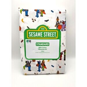 Sesame Street Halloween Pillowcase Set Standard 2-Pack 100% Cotton Trick/Treat